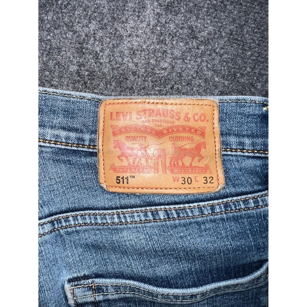 Levis 511 Slim Fit Jeans Mens 30x32 Medium Wash Blue Denim Pants